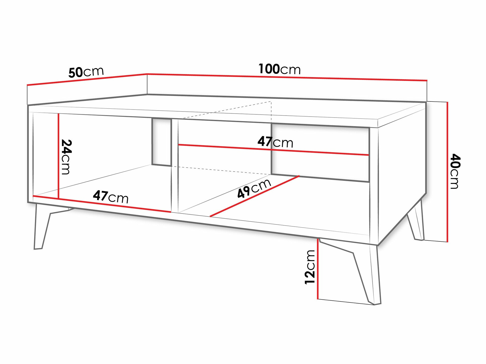 Couchtisch Comfivo Arbutus (Weiß)