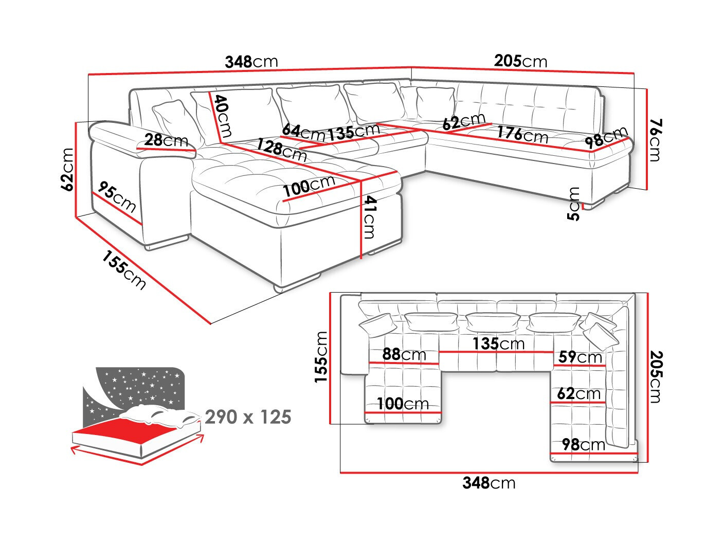 Ecksofa Comfivo 114 (Rechts)