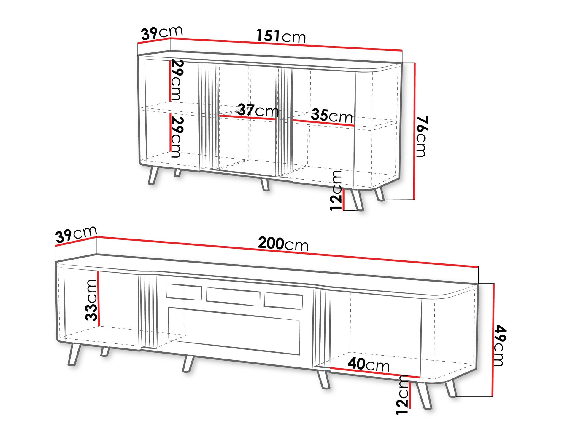 Wohnzimmer-Sets Modus (Kaschmir + Schwarz)