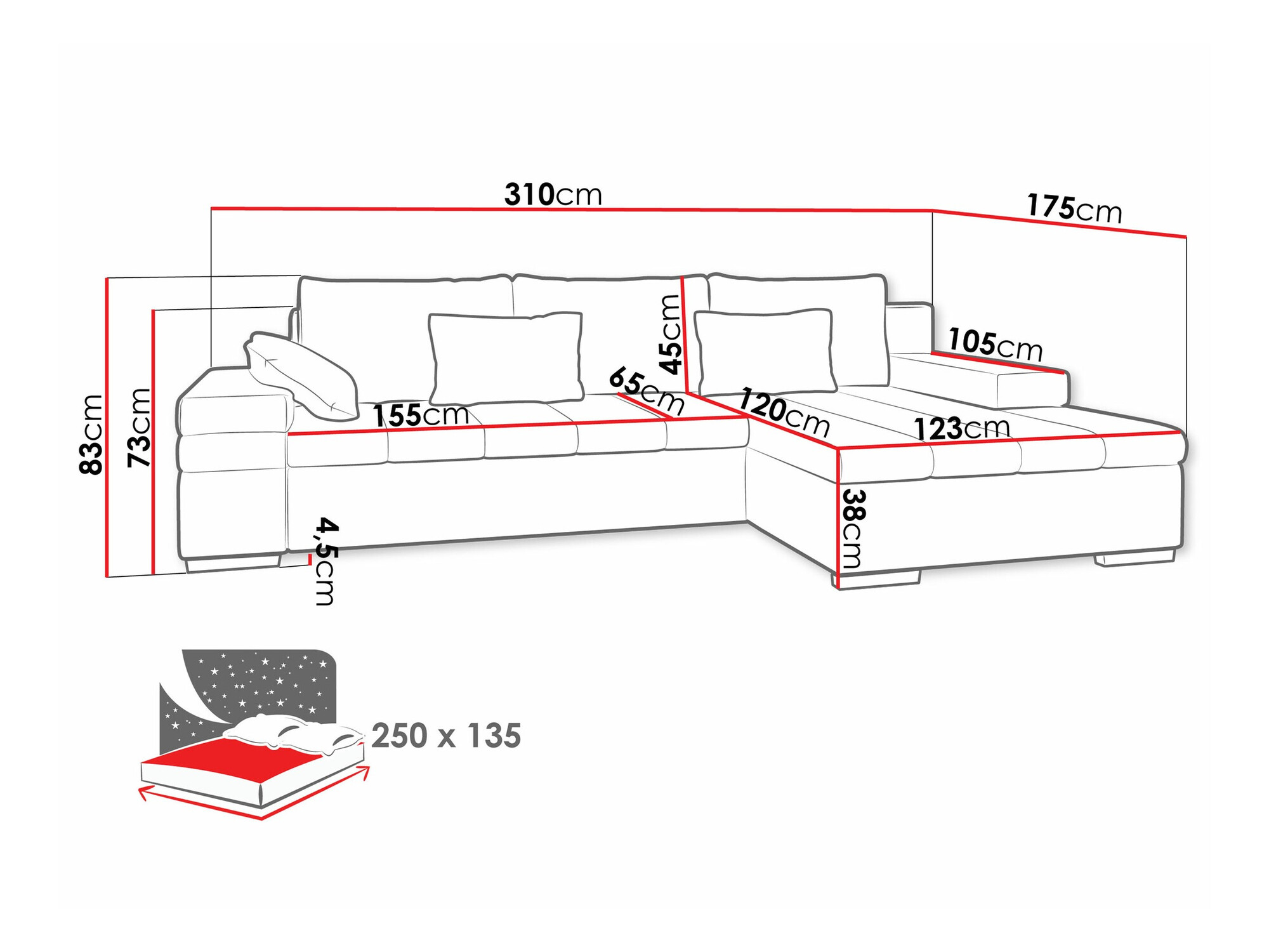 Ecksofa Comfivo Olivetum II (Wave 05)