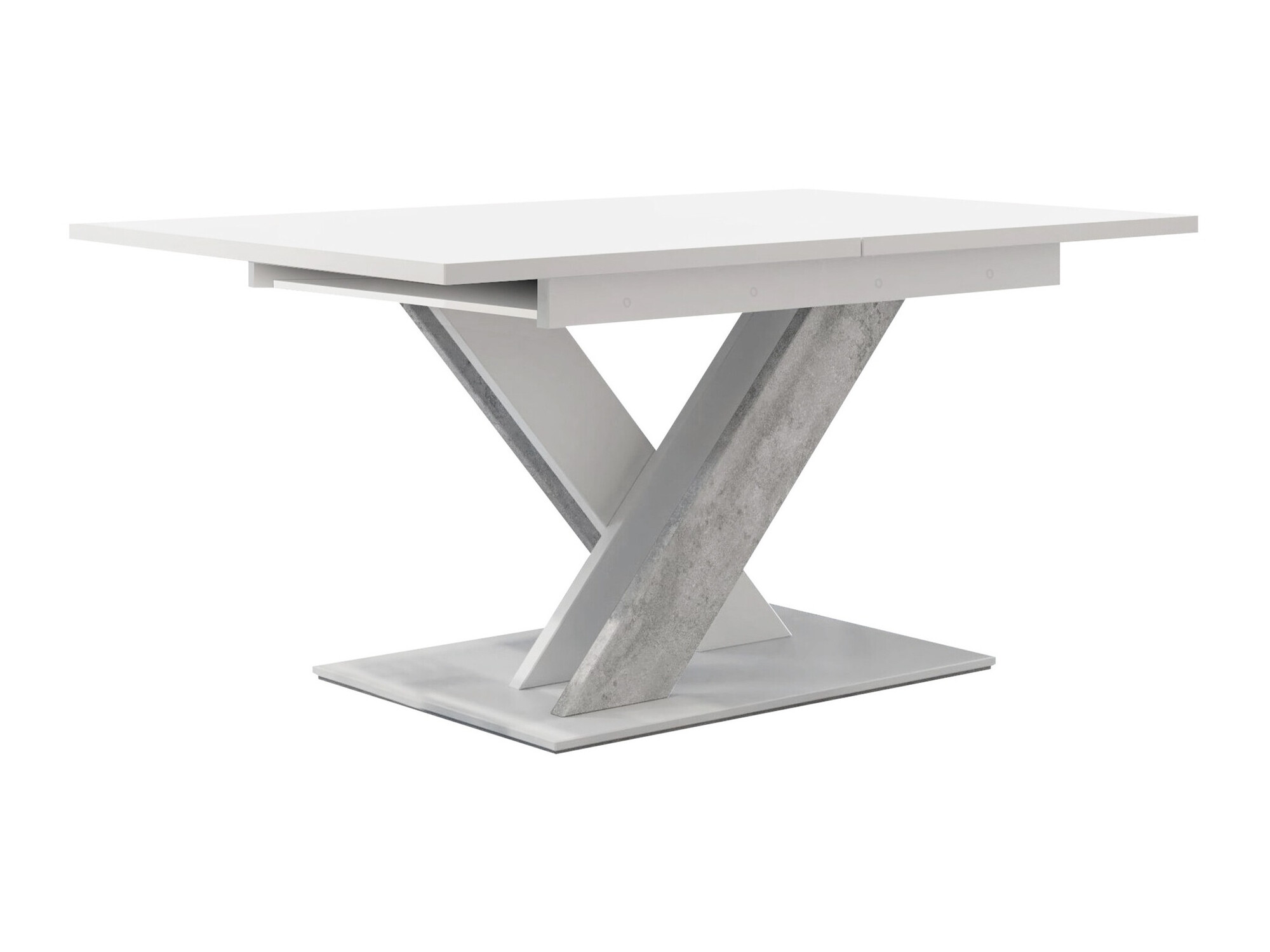 Tisch Decium (Weiß + Beton)