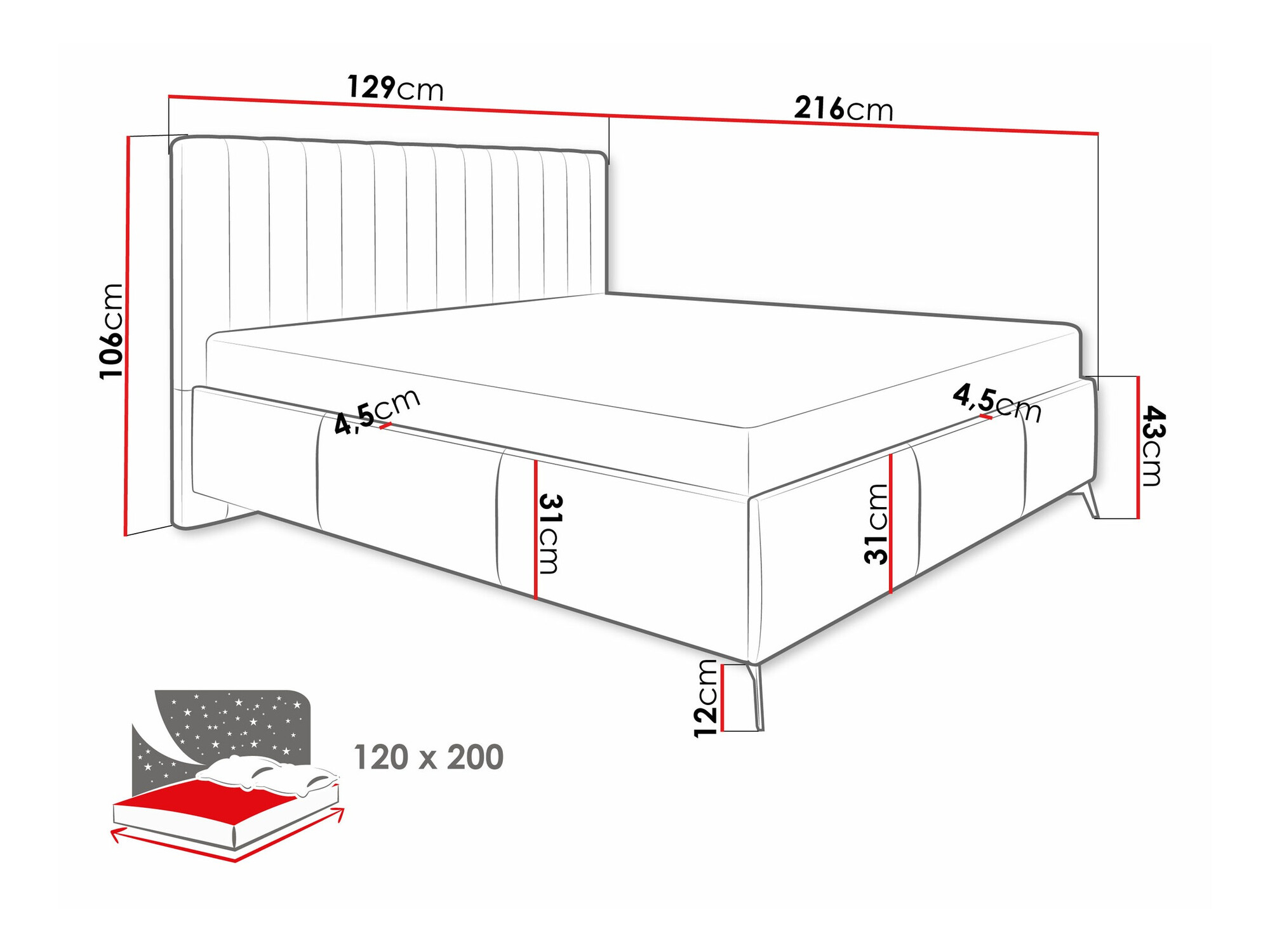 Bett ComfiDream 173 (Fresh 01)