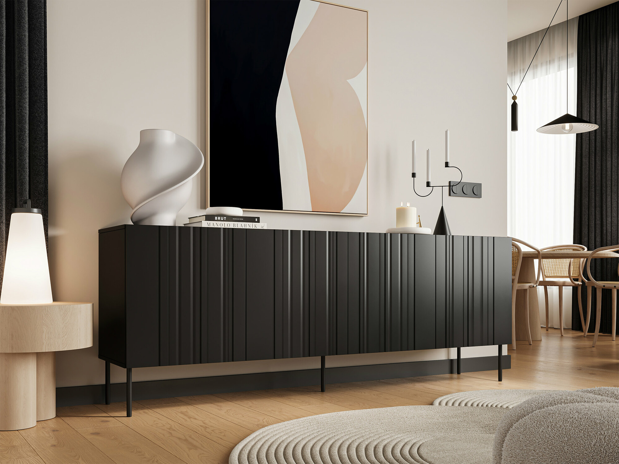 Sideboard Evavese 101 (Schwarz)