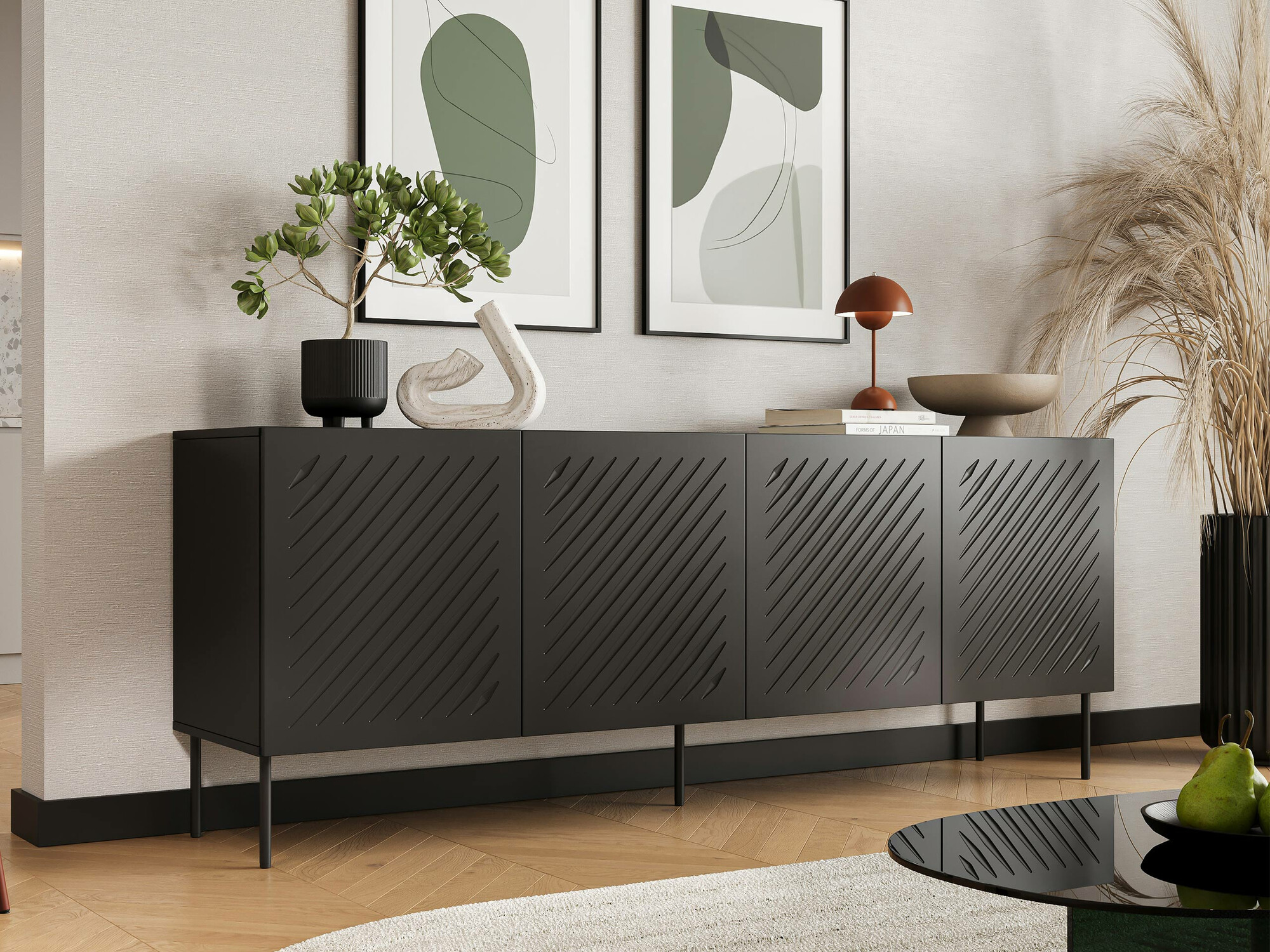 Sideboard Tolfelo 101 (Schwarz)