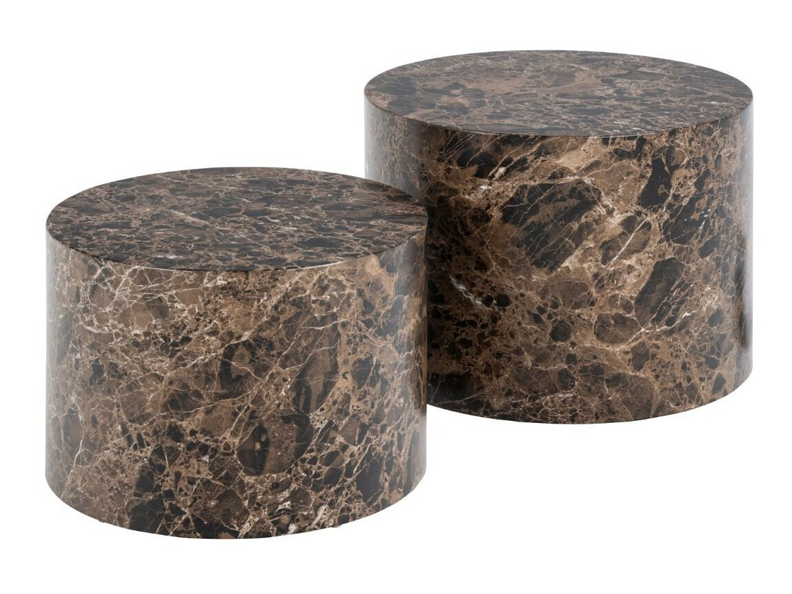 Couchtischset Norsica 800 (Brauner Marmor)