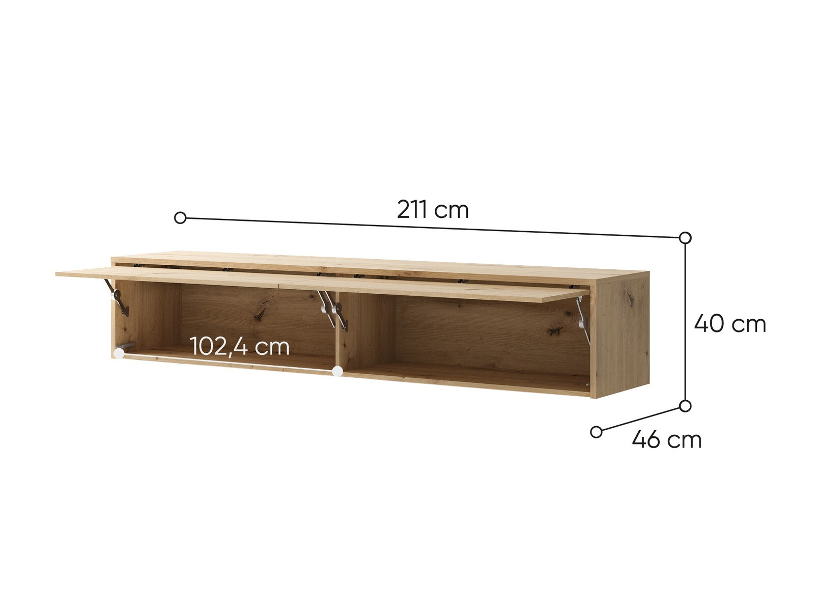 Hängeschrank Concept Pro Lenart (Artisan Eichenholzoptik)