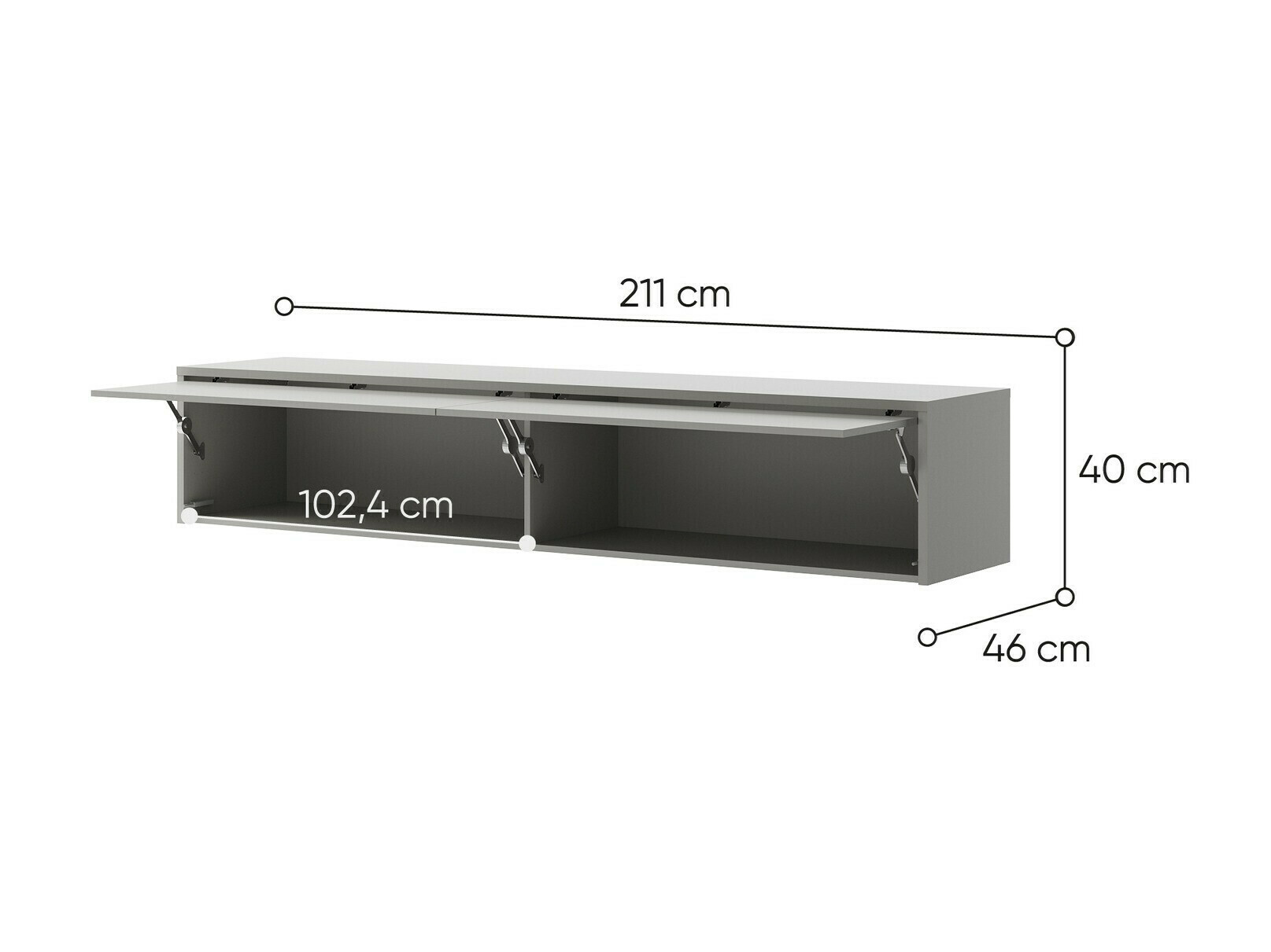 Hängeschrank Concept Pro Lenart (Grau)
