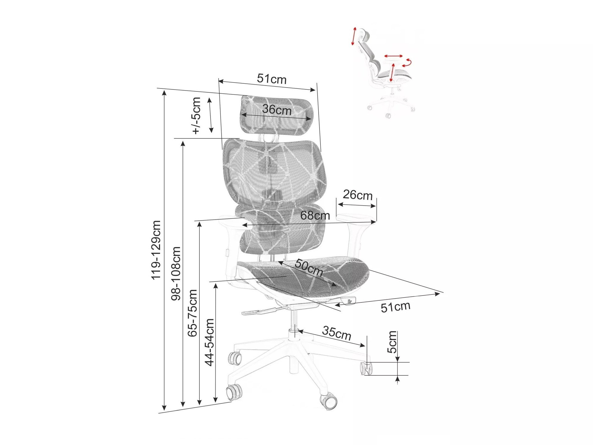 Bürostuhl Detroit 514 (Schwarz)