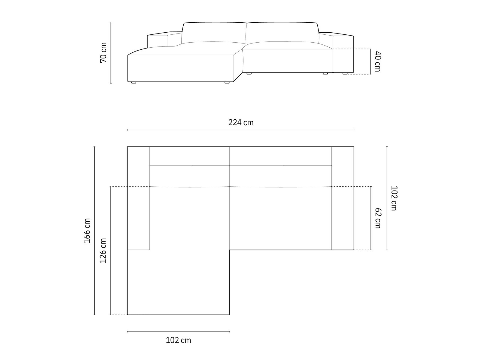 Ecksofa Lomcalu 101 (Bluvel 22)