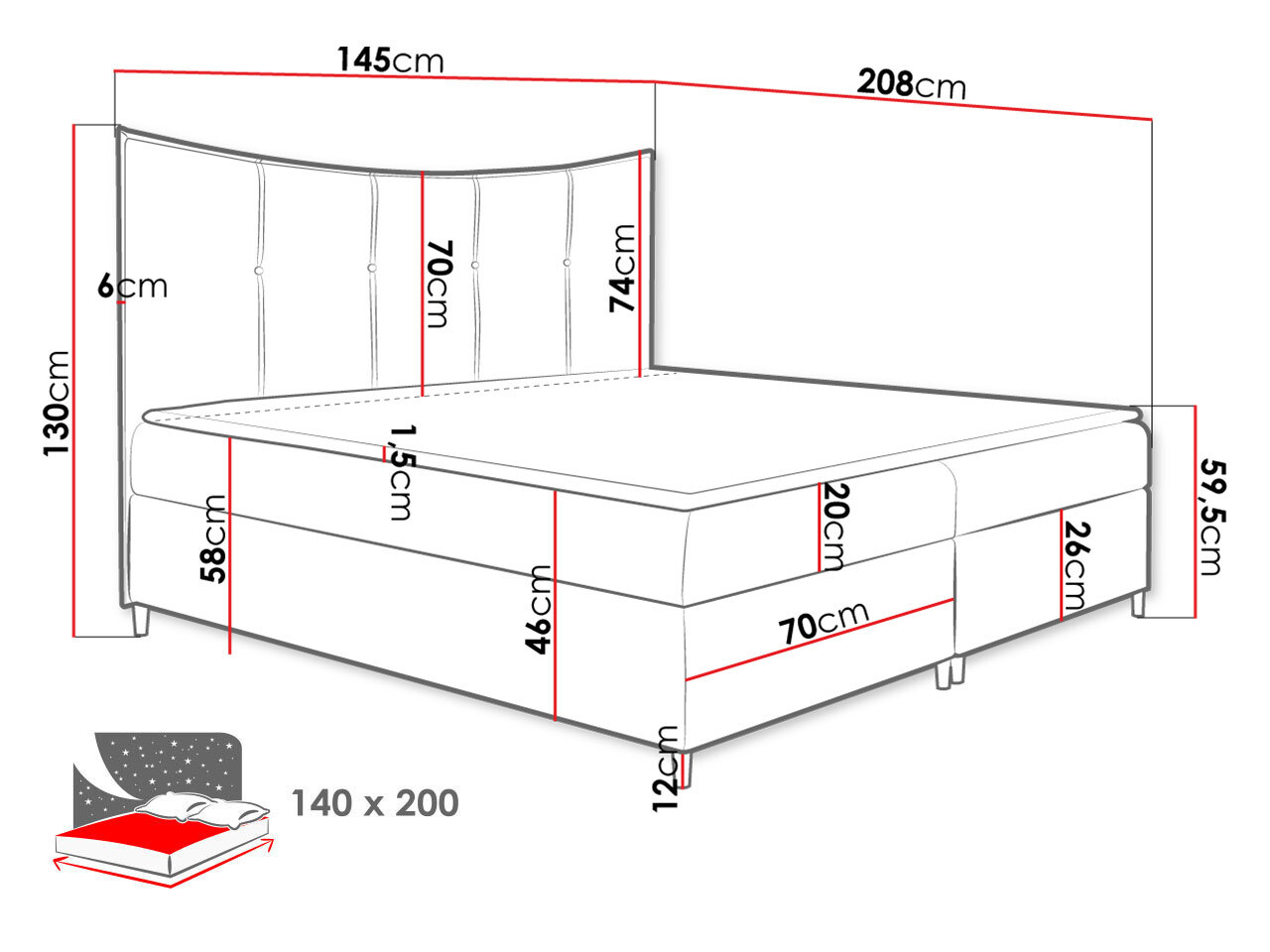 Boxspringbett Fons I (Fresh 37)