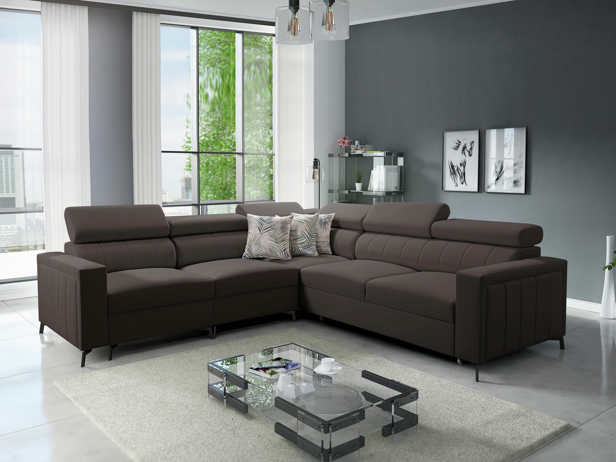 Ecksofa Sarasota 152 (Mono 234 + Botanical 36)