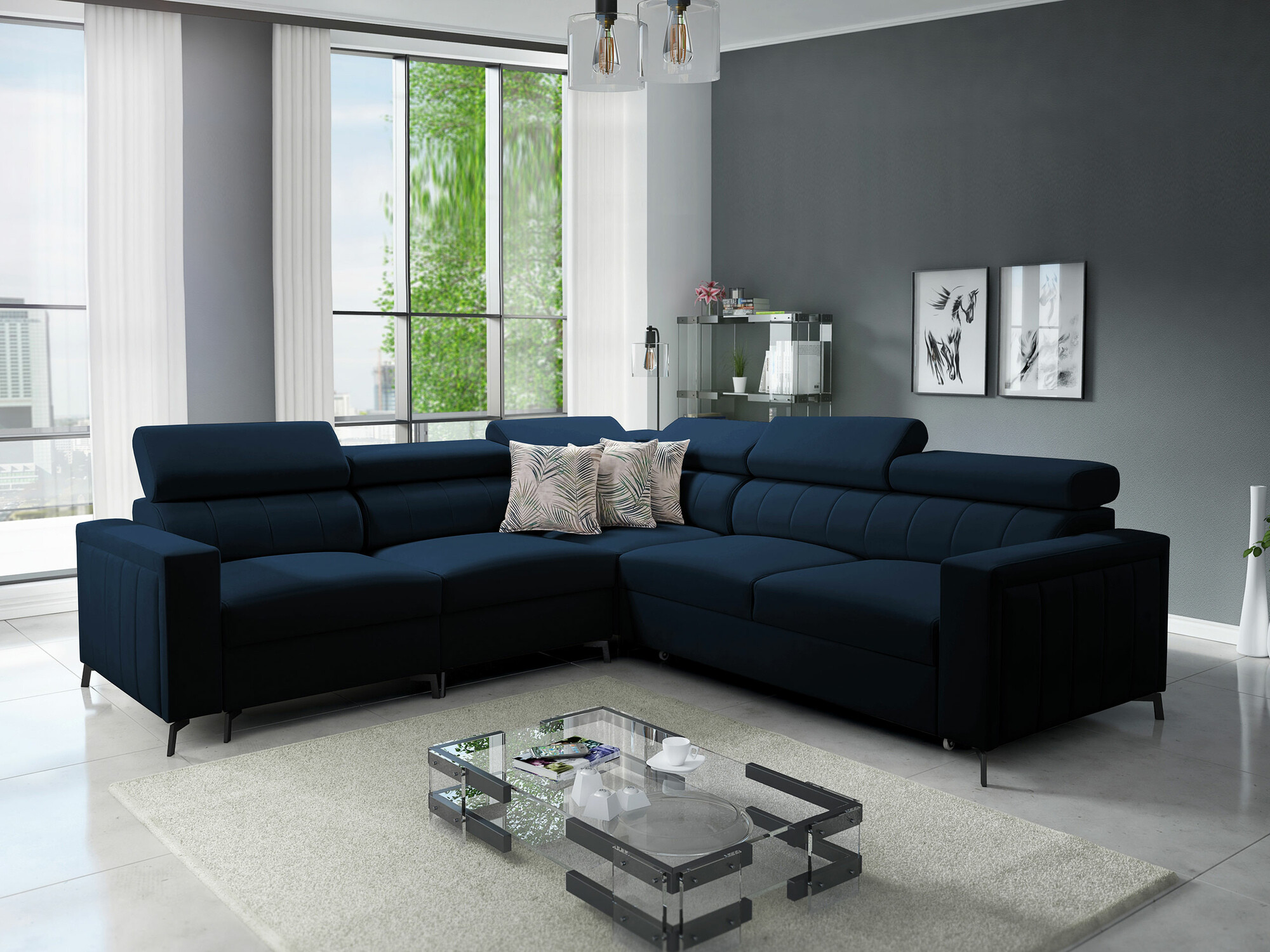 Ecksofa Sarasota 152 (Mono 242 + Botanical 36)