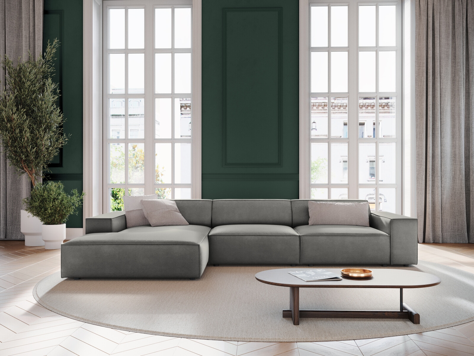 Modulares Ecksofa Lomcalu 102 (Bluvel 13)