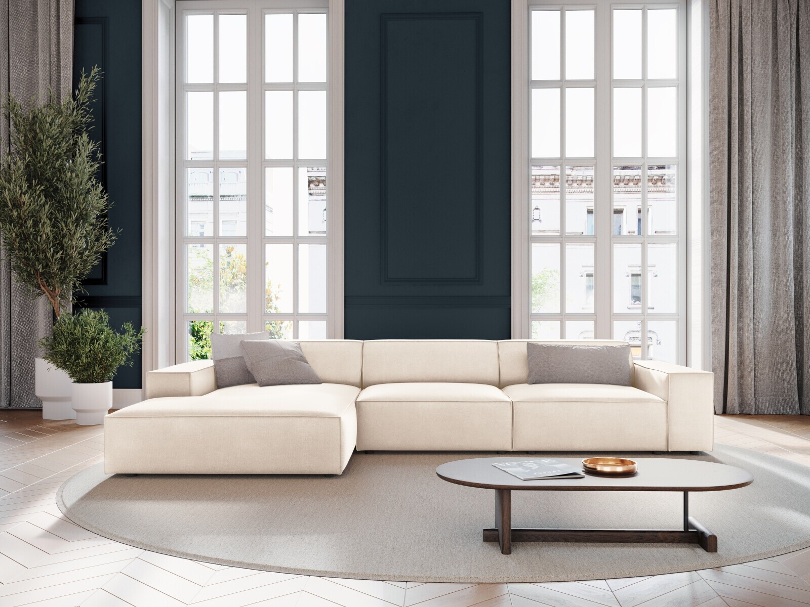 Modulares Ecksofa Lomcalu 102 (Bluvel 22)