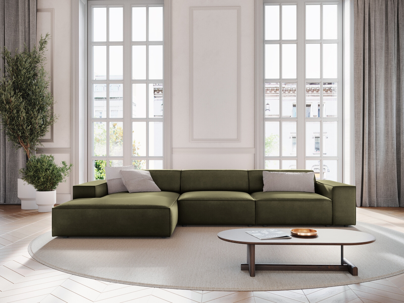Modulares Ecksofa Lomcalu 102 (Bluvel 77)