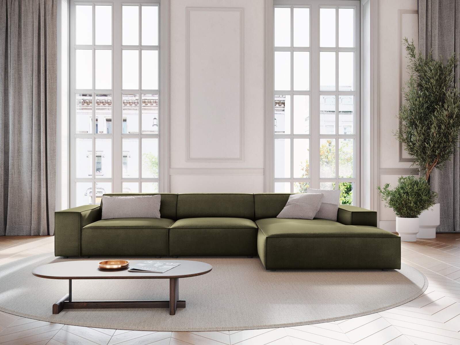 Modulares Ecksofa Lomcalu 102 (Bluvel 77)