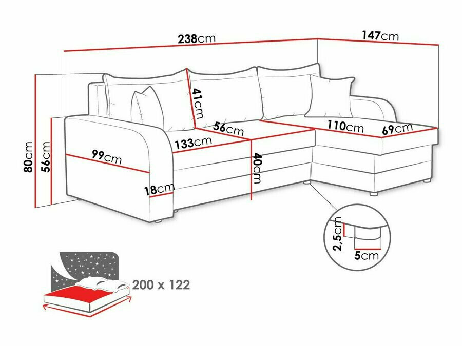 Ecksofa Comfivo 203 (Poso 14)