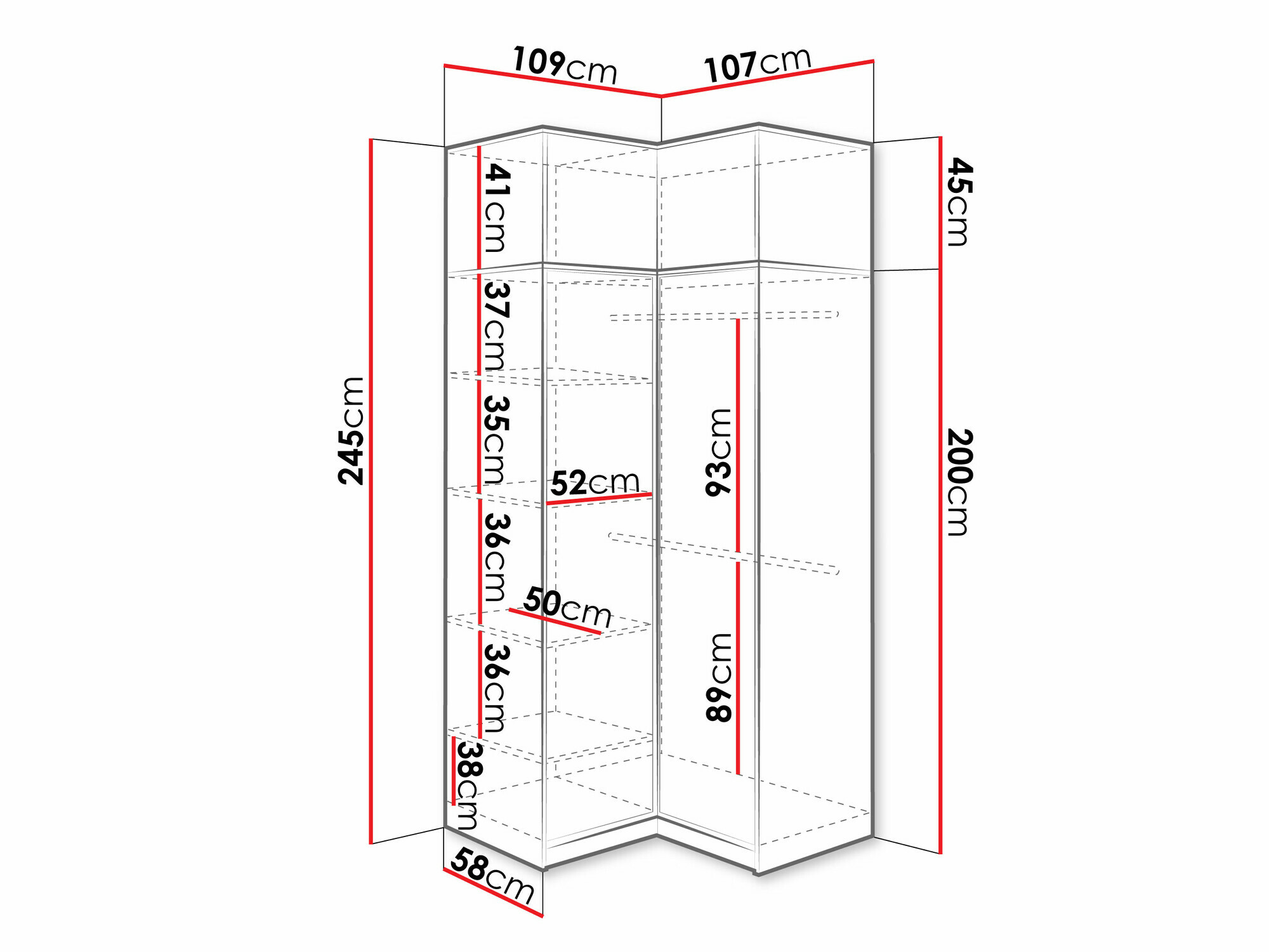Eckkleiderschrank Lombala 112