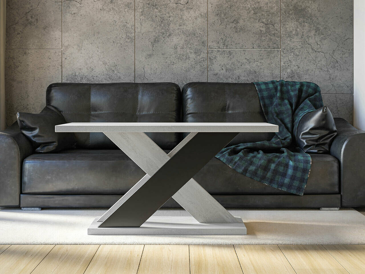 Couchtisch Goodyear 116 (Grau + Schwarz)