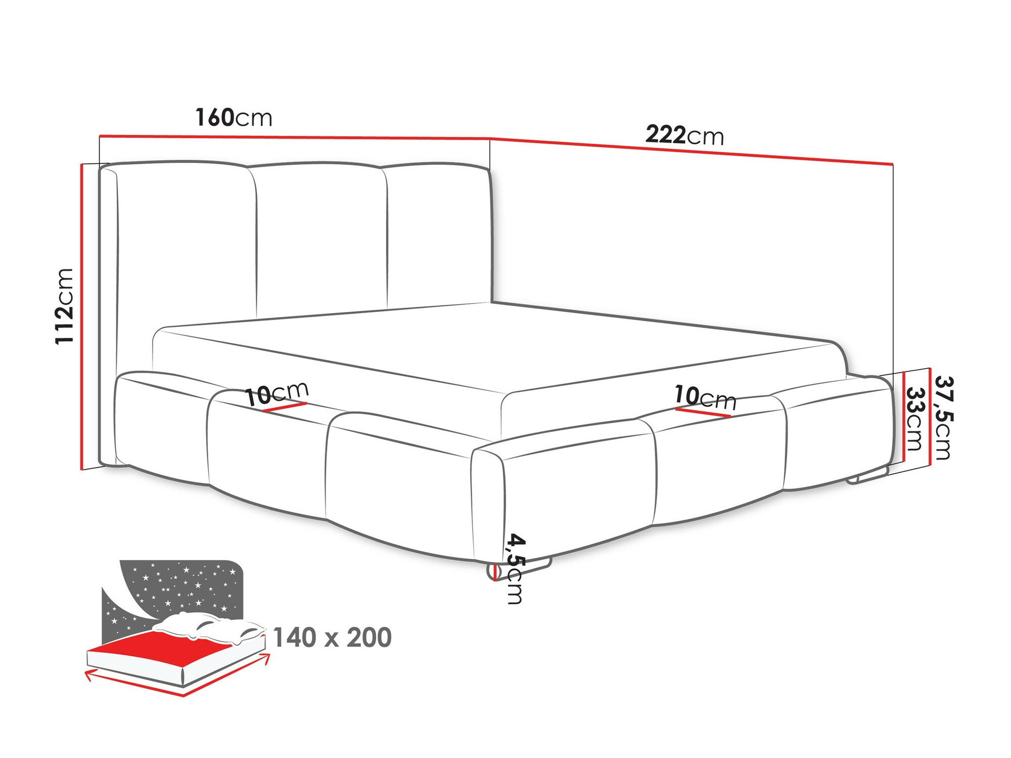 Bett Comfivo 383 (Paros 02)