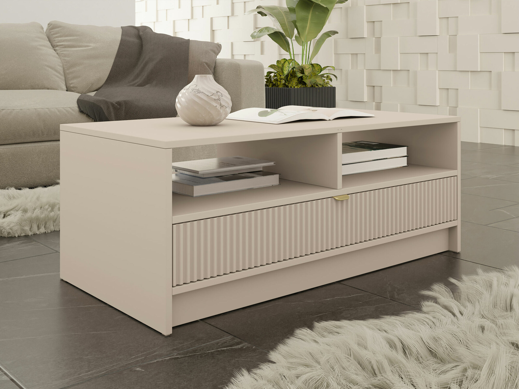 Couchtisch Comfivo Papilio (Beige)