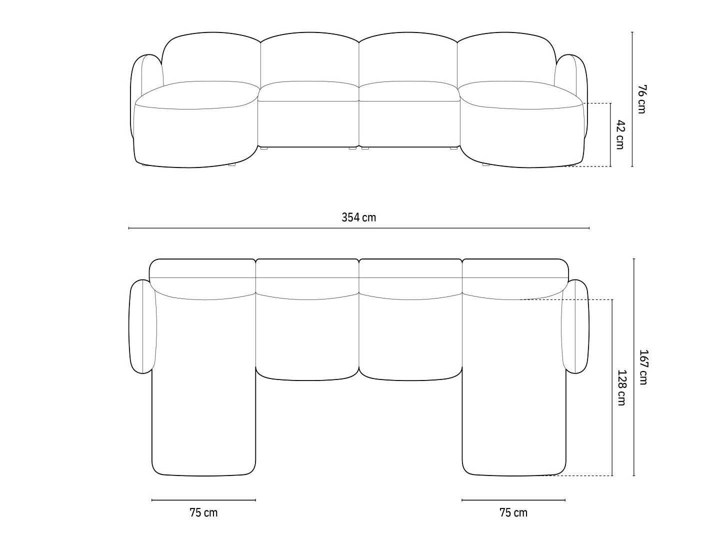 Ecksofa Tolmira 105 (Casino Orange)