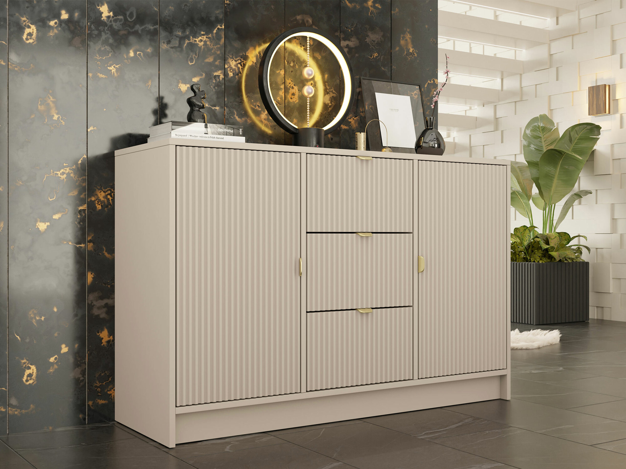 Kommoden Comfivo Papilio (Beige)