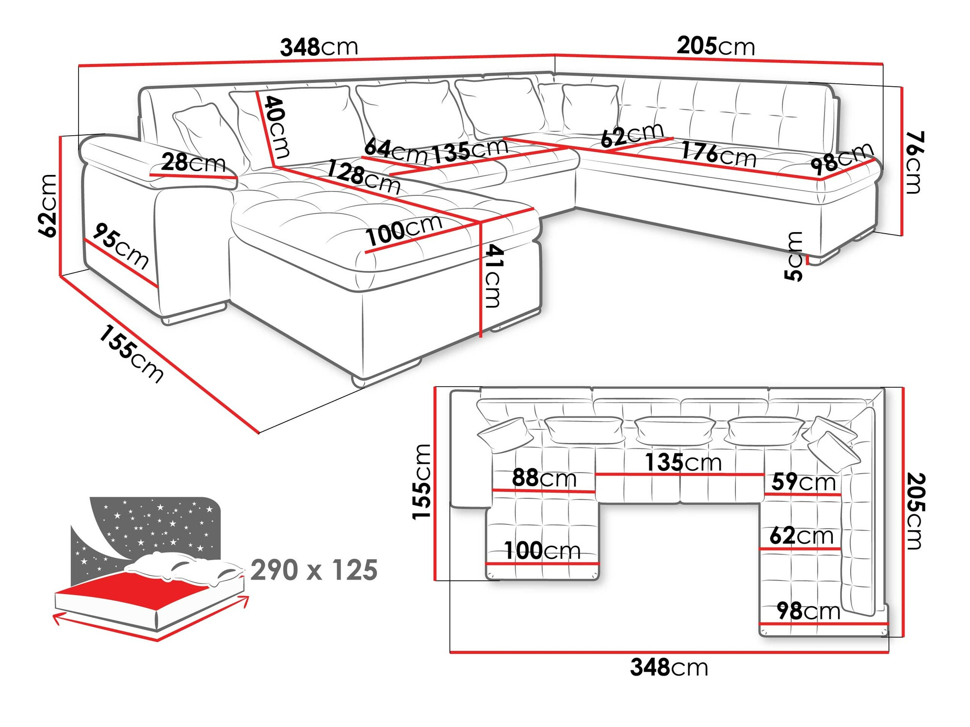Ecksofa Comfivo Gemma V (Hoton 204.01)