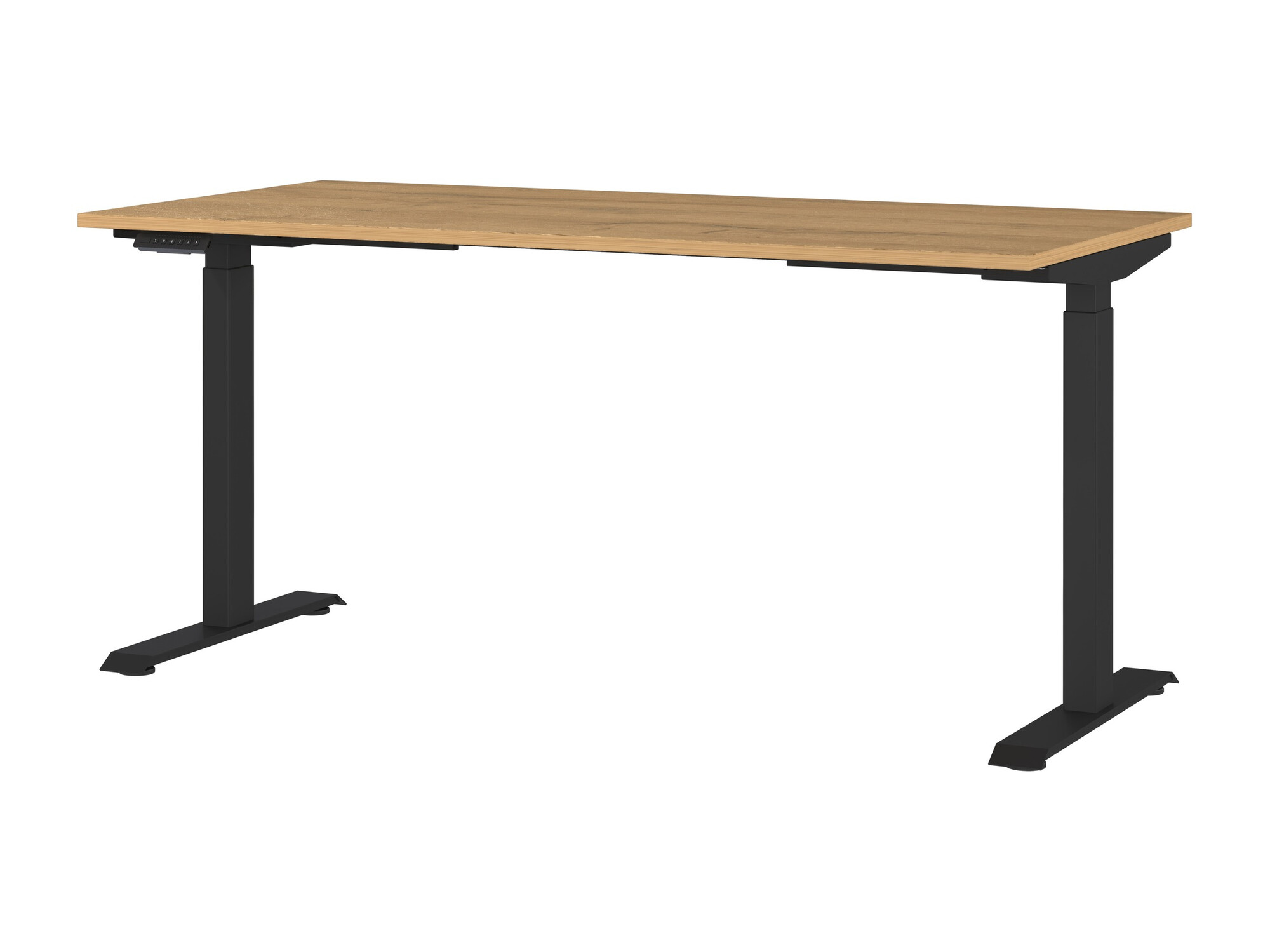 Höhenverstellbarer Schreibtisch Eliromo 119 (Grandson Eichenholzoptik + Schwarz)