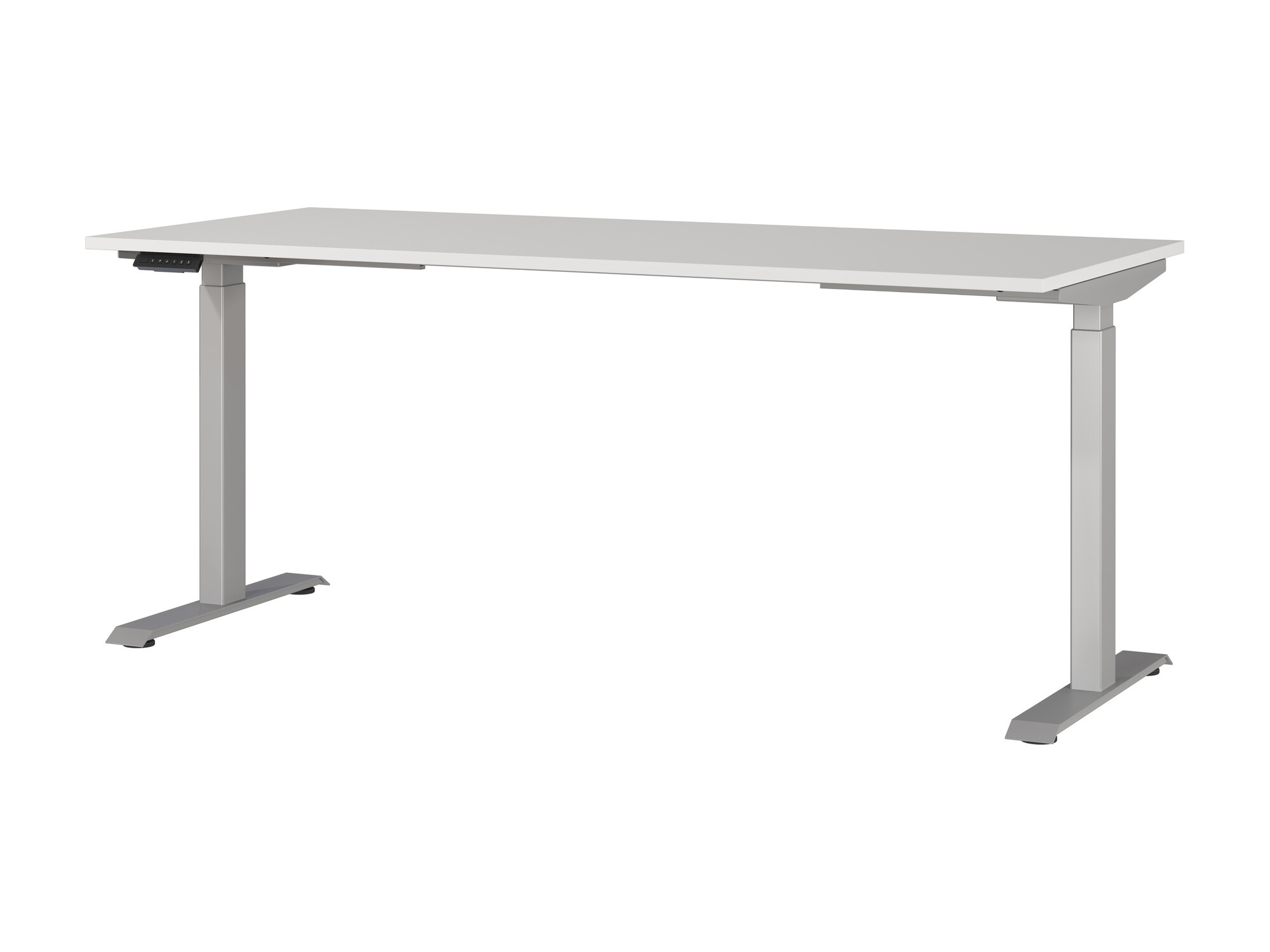 Höhenverstellbarer Schreibtisch Eliromo 120 (Hellgrau + Silber)