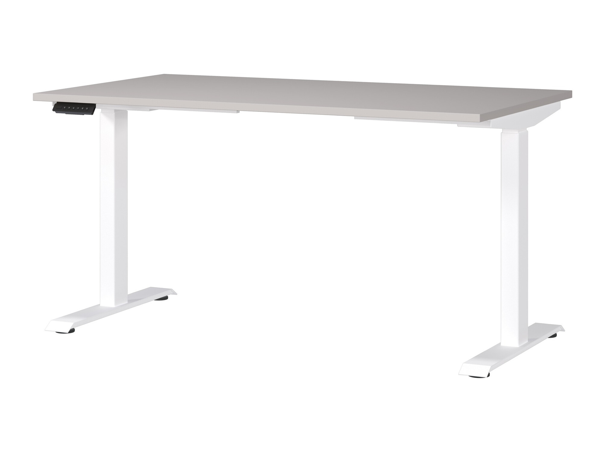 Höhenverstellbarer Schreibtisch Sacramento 415 (Casmere + Weiß)