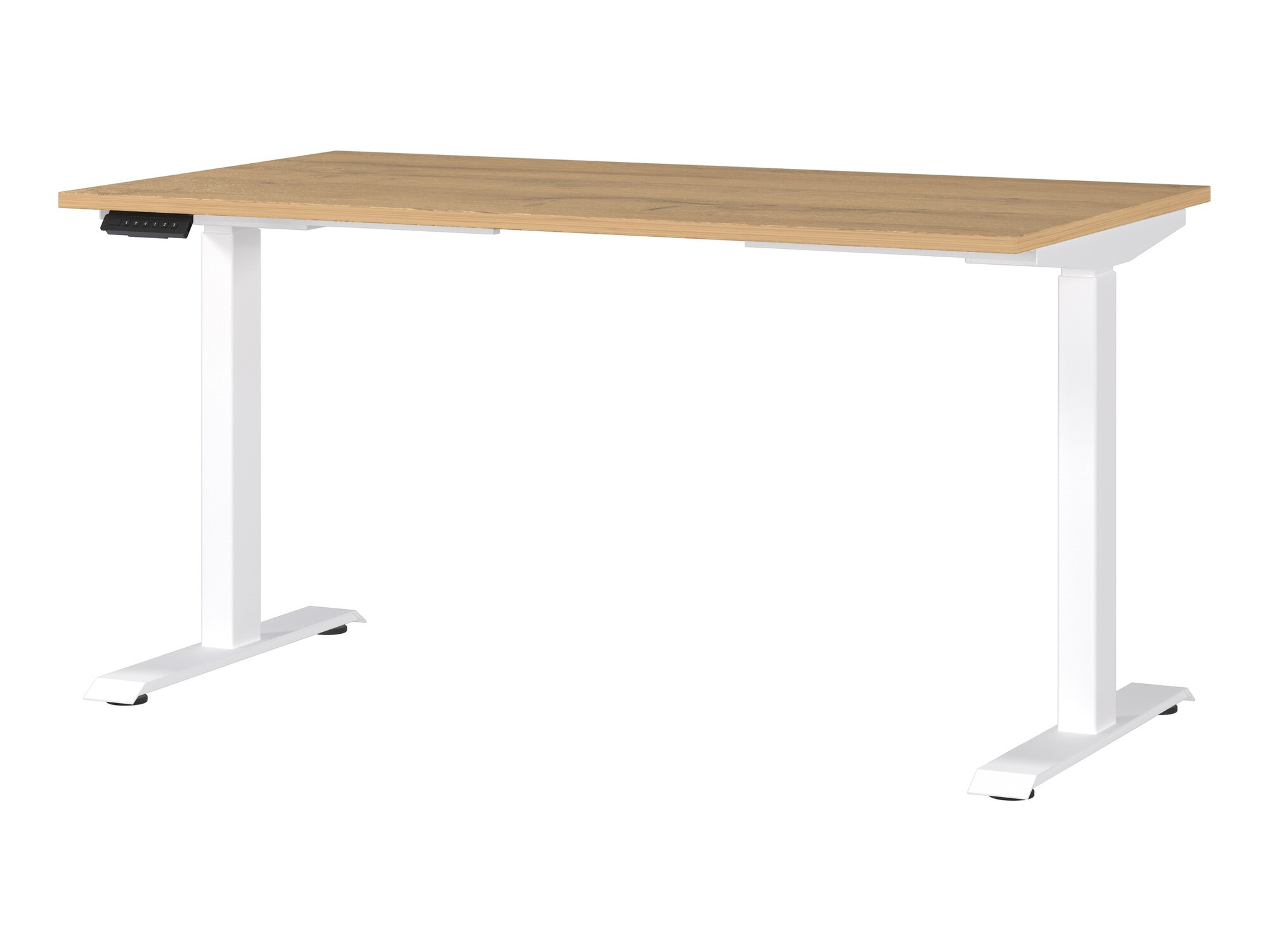 Höhenverstellbarer Schreibtisch Sacramento 415 (Grandson Eichenholzoptik + Weiß)