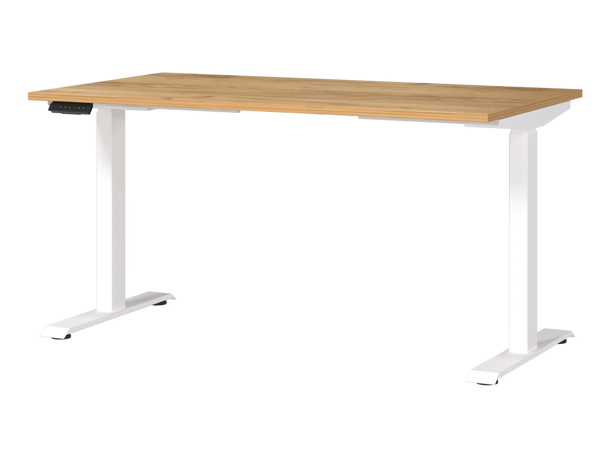Höhenverstellbarer Schreibtisch Sacramento 415 (Navarra eichenholzoptik + Weiß)