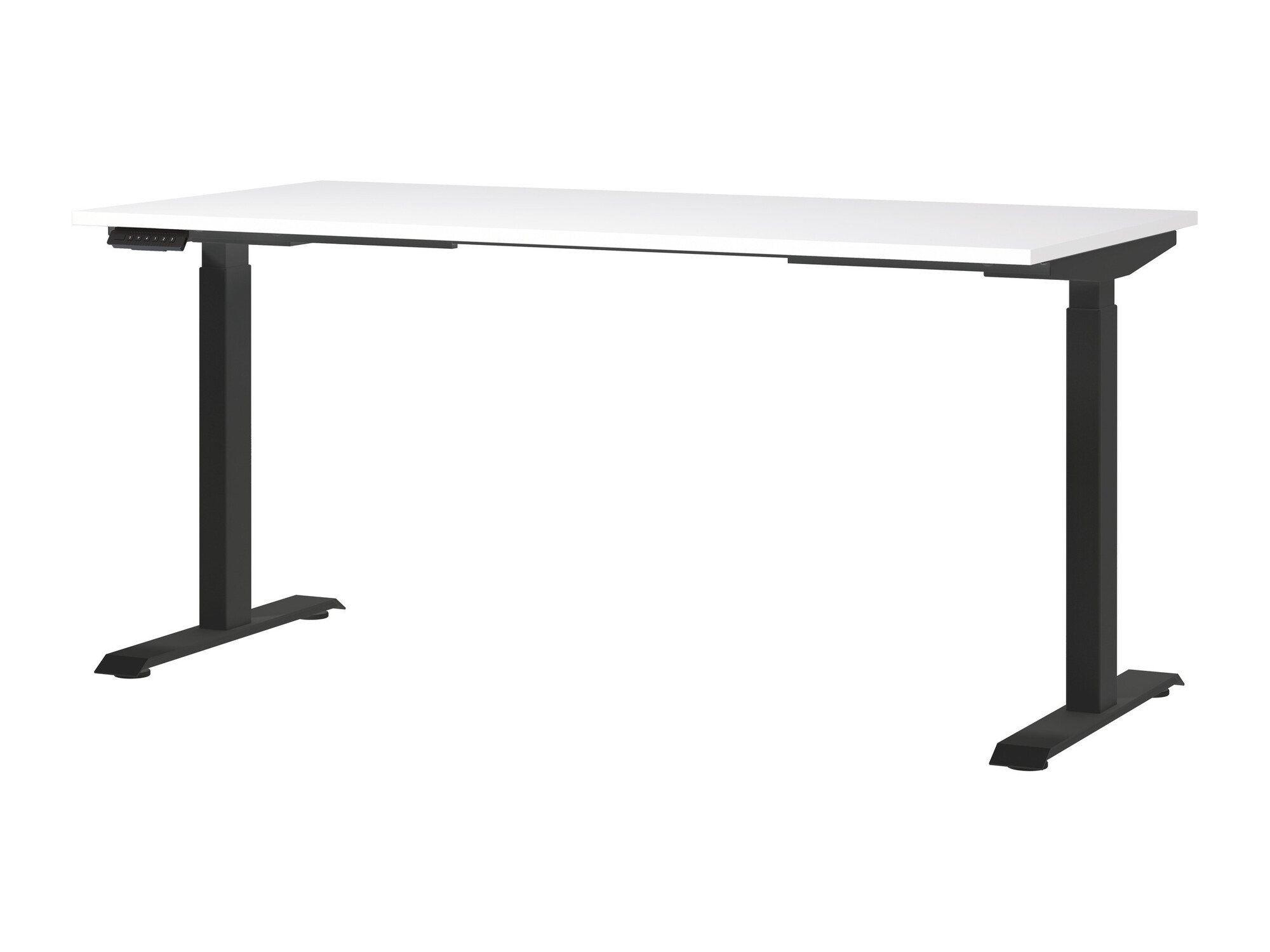 Höhenverstellbarer Schreibtisch Sacramento 416 (Weiß + Schwarz)