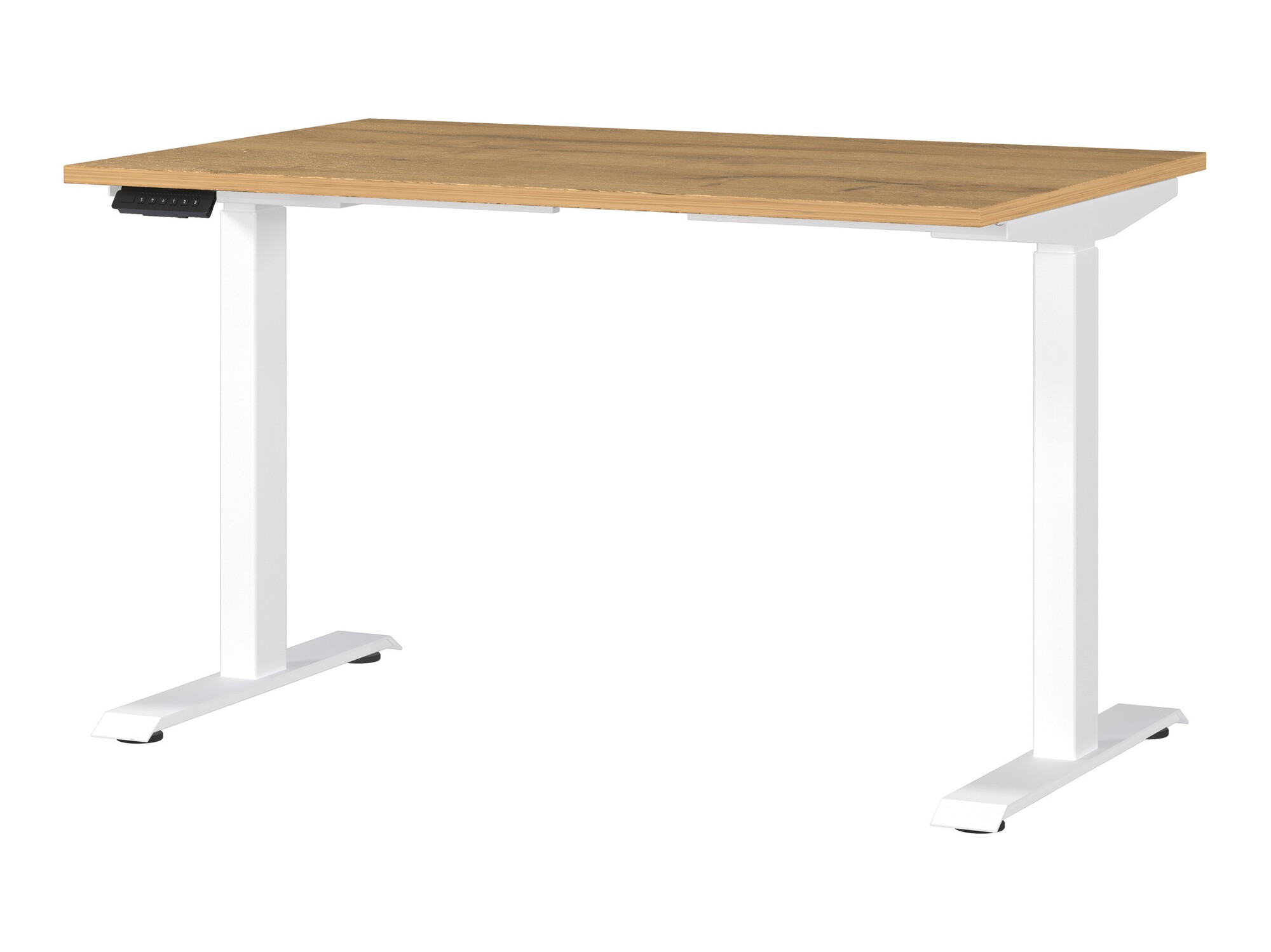 Höhenverstellbarer Schreibtisch Sacramento 417 (Grandson Eichenholzoptik + Weiß)