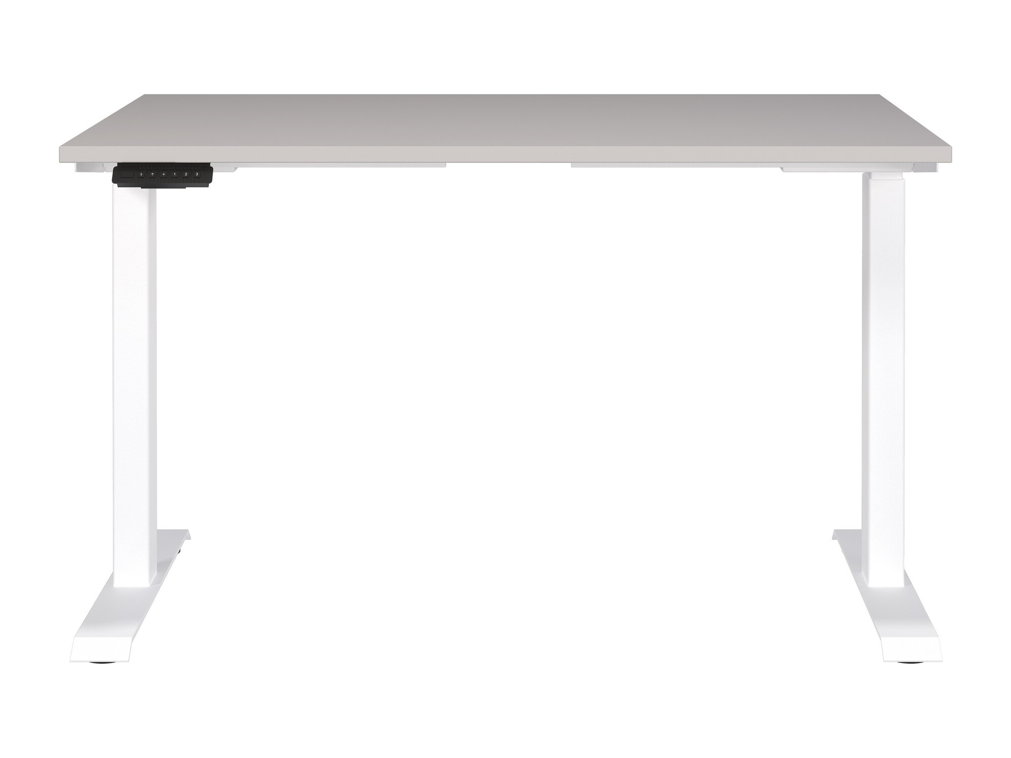 Höhenverstellbarer Schreibtisch Sacramento 417 (Grau + Weiß)