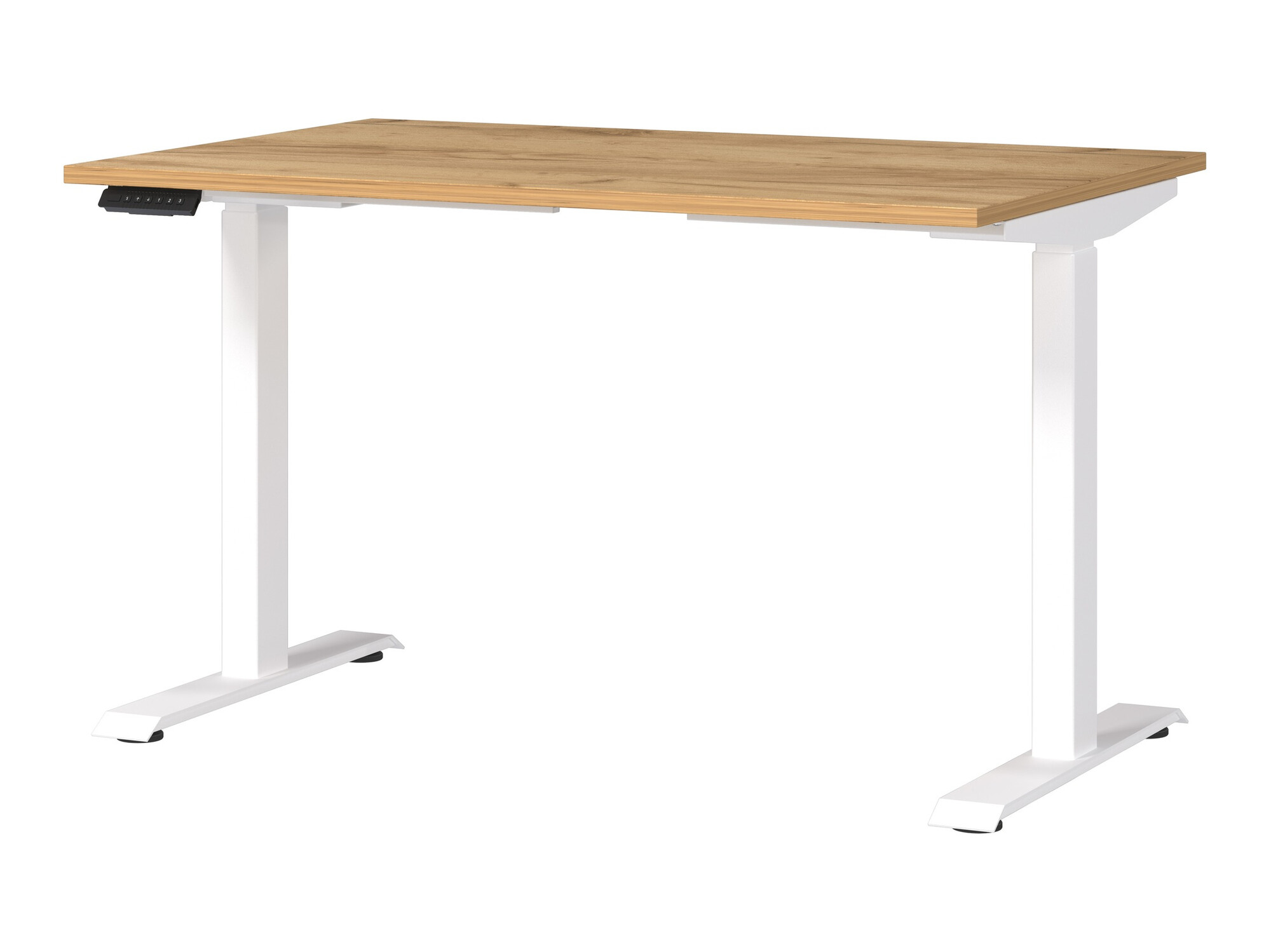 Höhenverstellbarer Schreibtisch Sacramento 417 (Navarra eichenholzoptik + Weiß)