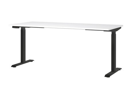 Höhenverstellbarer Schreibtisch Sacramento 418 (Weiß + Schwarz)