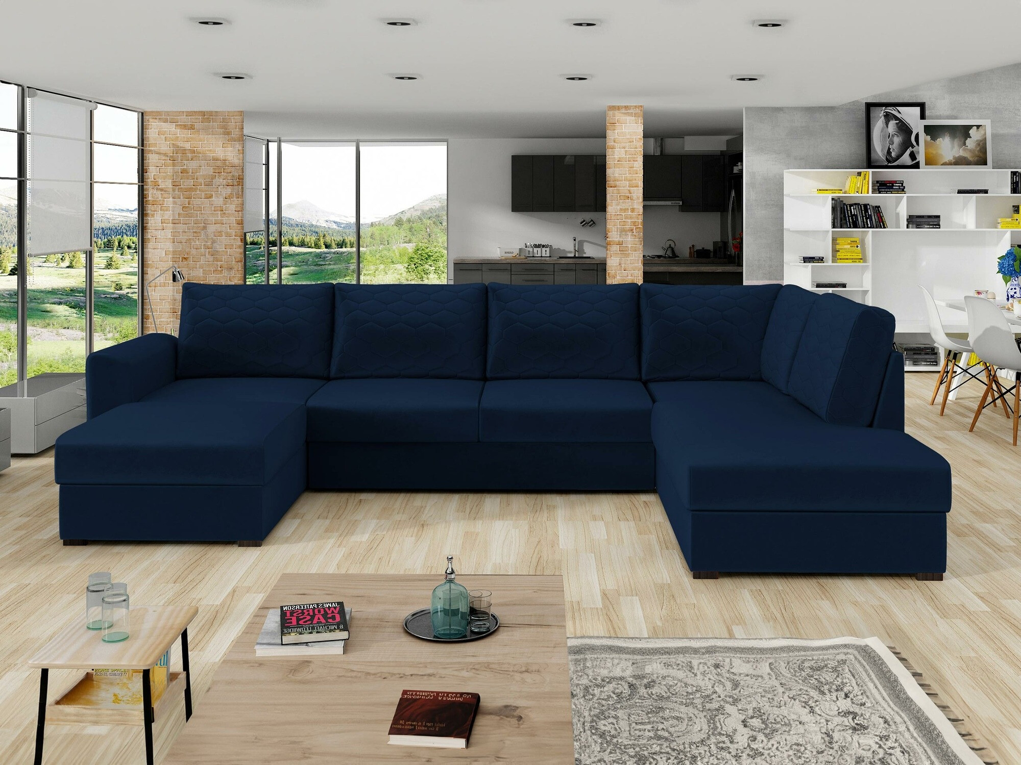 Ecksofa Comfivo Flumen (Magic Velvet 2216 + Magic Velvet 2216-P137)