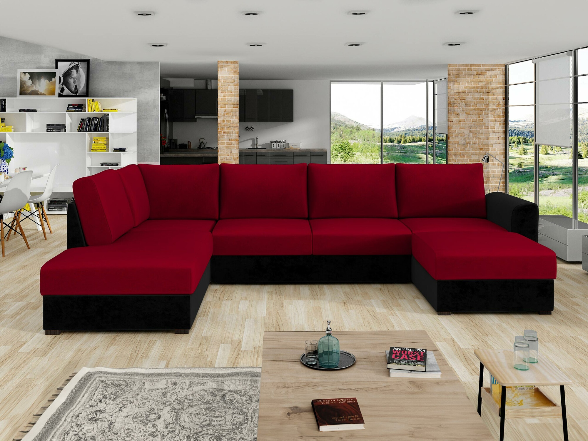 Ecksofa Comfivo Flumen (Magic Velvet 2219 + Venus Velvet 2926)