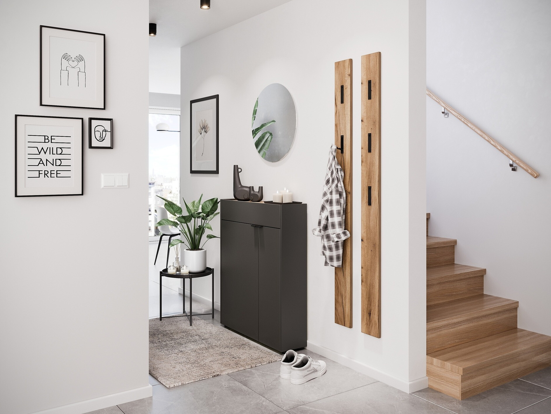 Flurgarnitur Cirsale 111 (Graphit + Navarra eichenholzoptik)