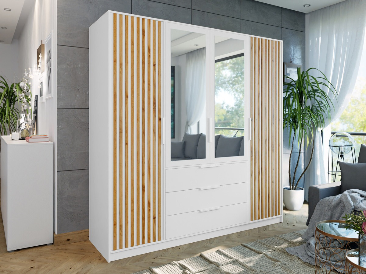 Kleiderschrank Collis V (Weiß)