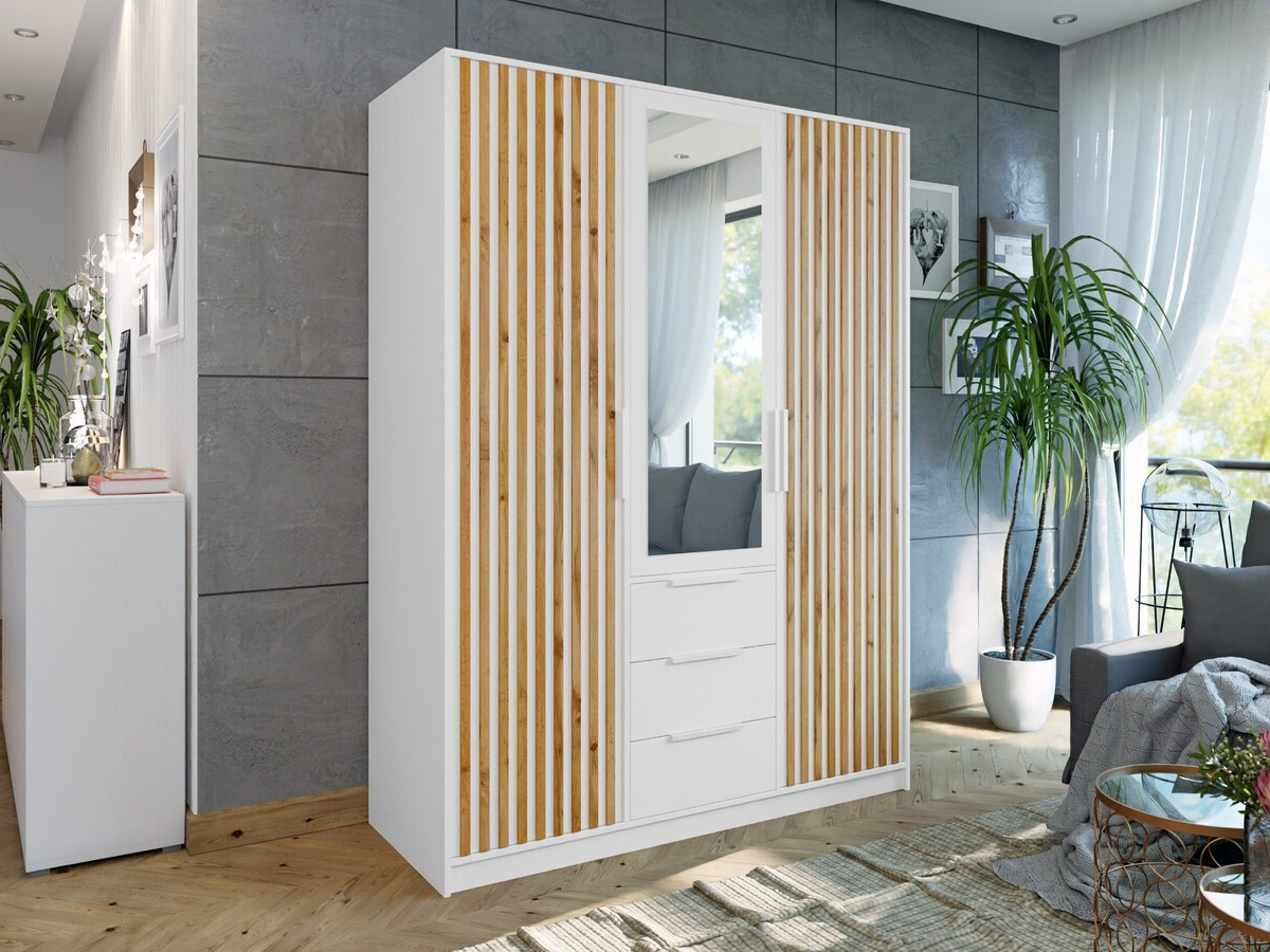 Kleiderschrank Enolevo 113 (Weiß)