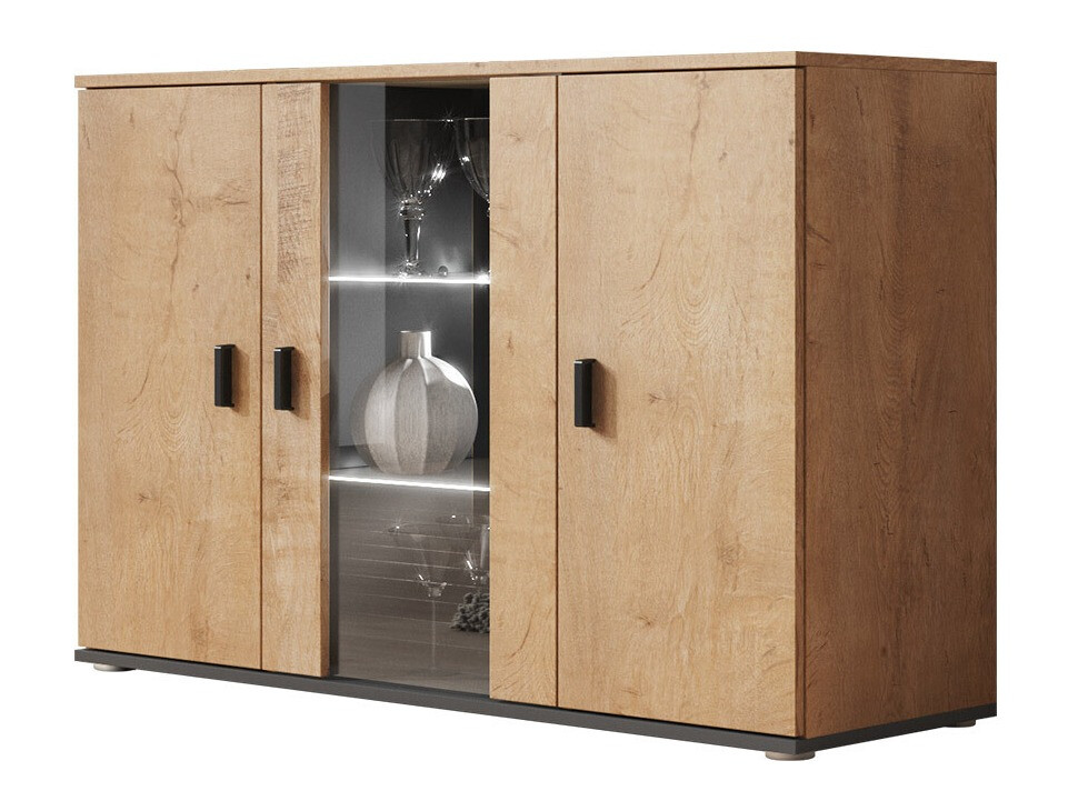 Sideboard Tornola 106 (Lefkas-Eiche + Schwarz)