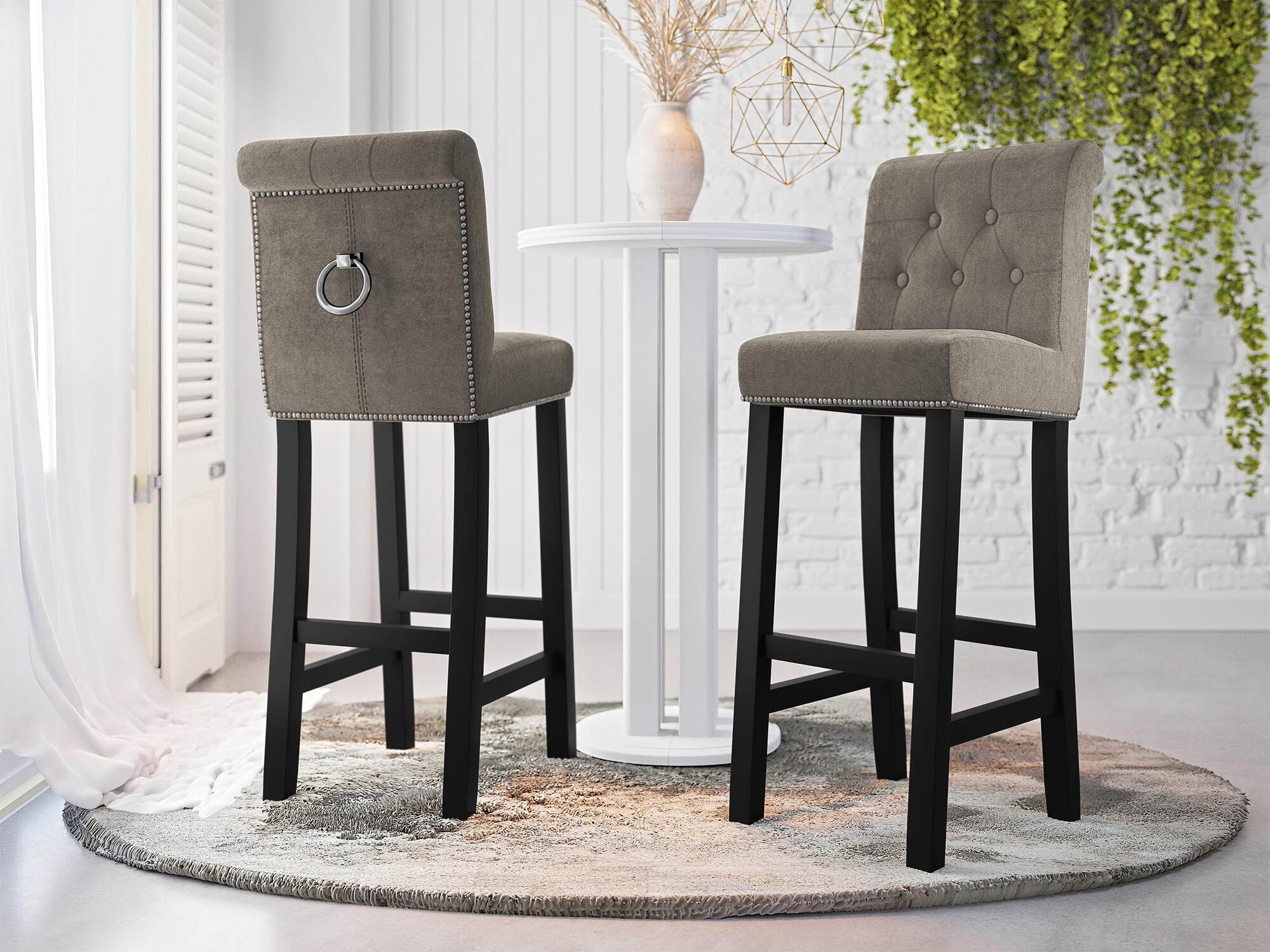 Barstuhl Jackson 100 (Schwarz + Magic Velvet 2209)