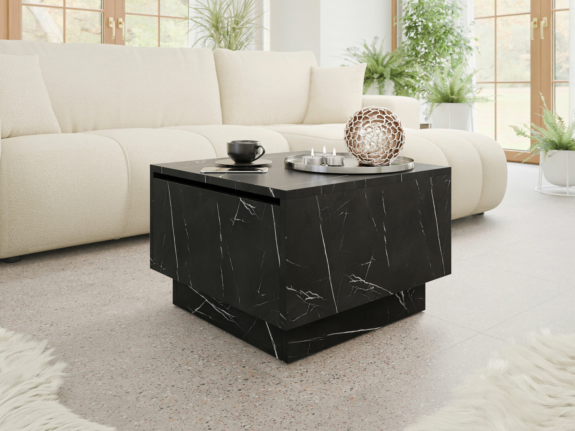 Couchtisch Goodyear 133 (Schwarzer Marmor)