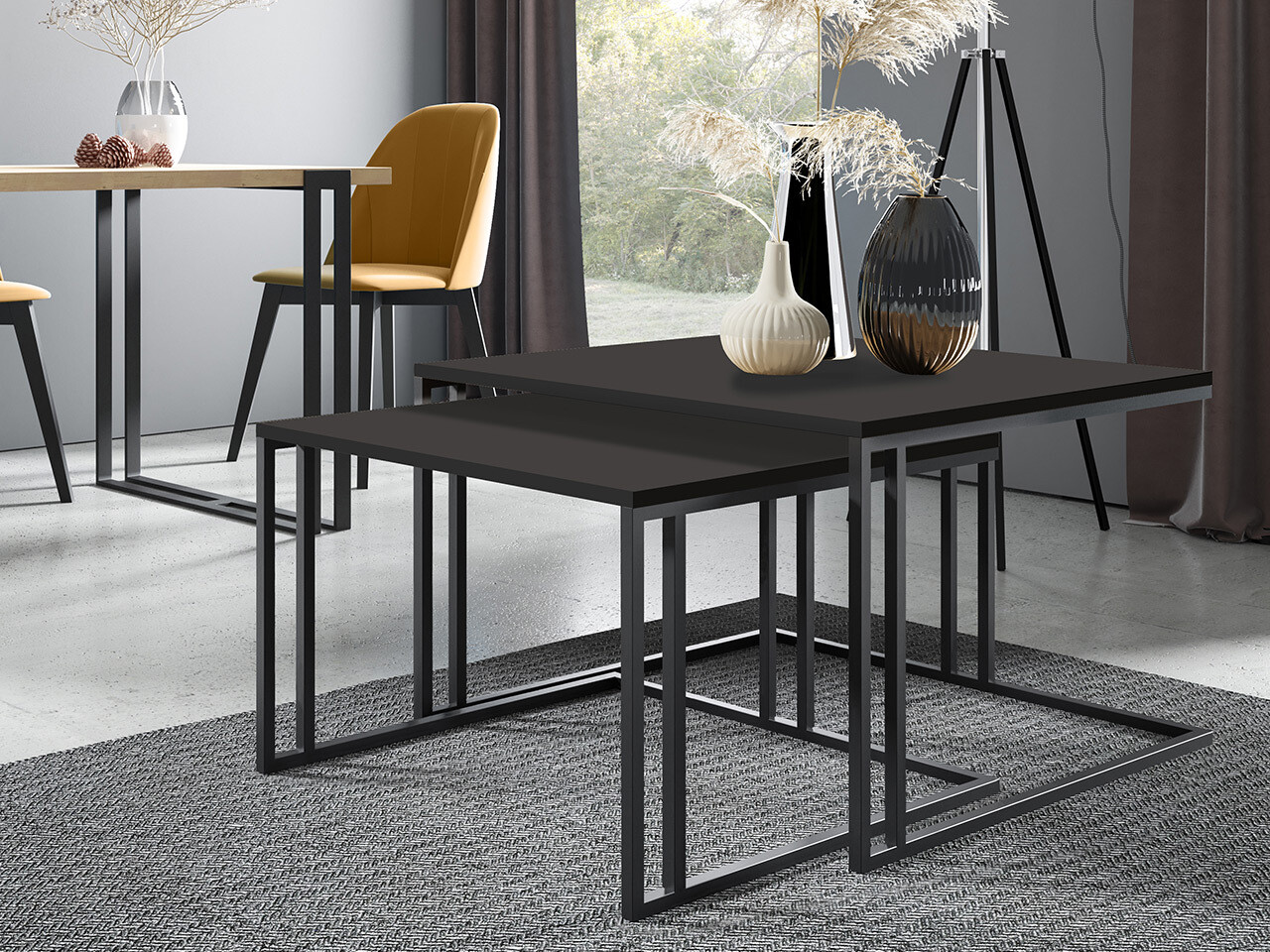 Couchtischset Oswego 110 (Schwarz)