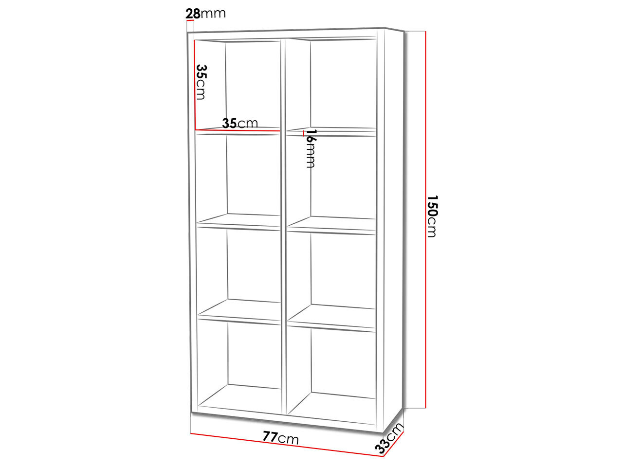 Regal Levnova 104 (Weiß)