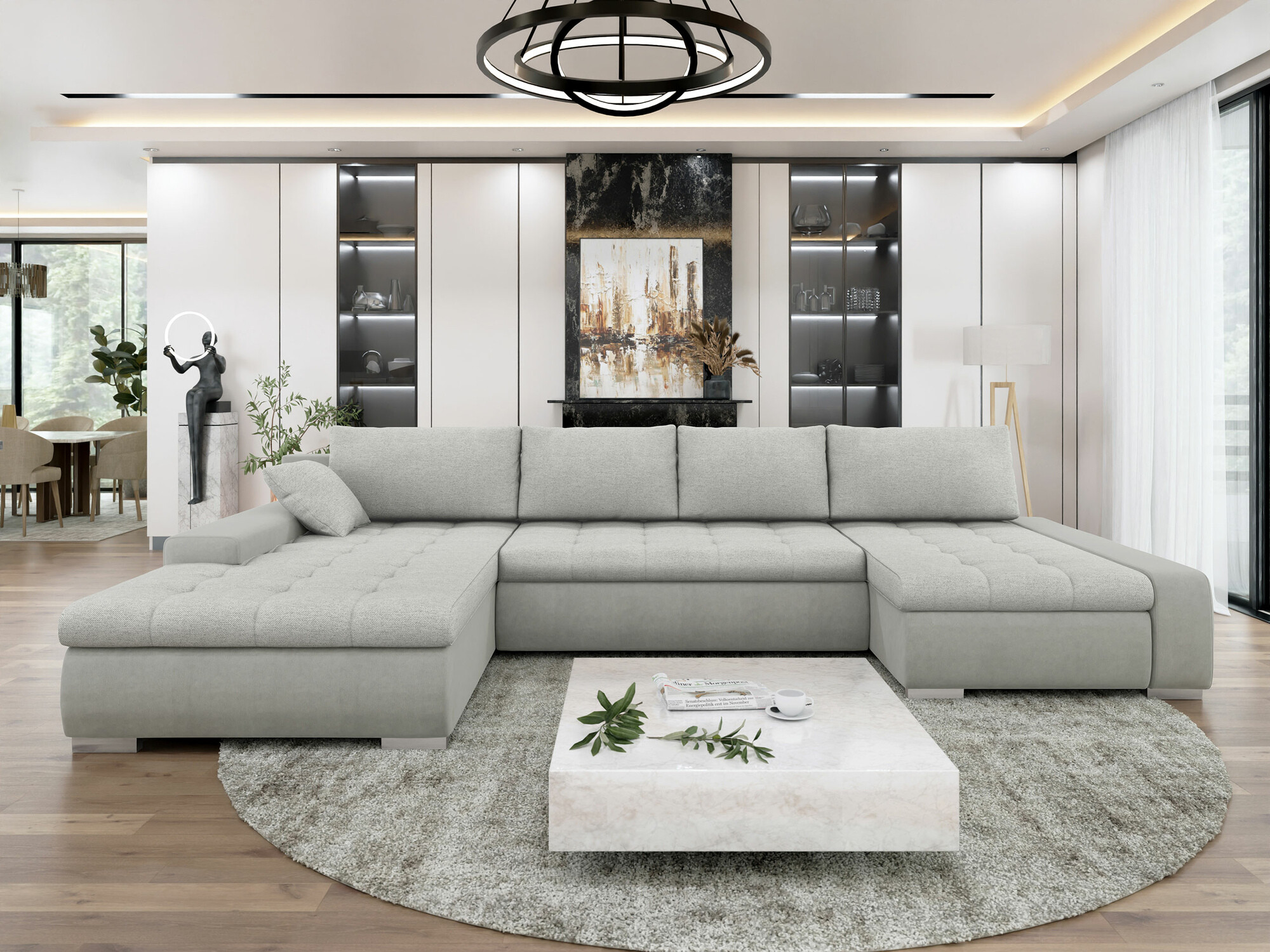 Ecksofa Comfivo 106 (Uttario Velvet 2973 + Matana 01)