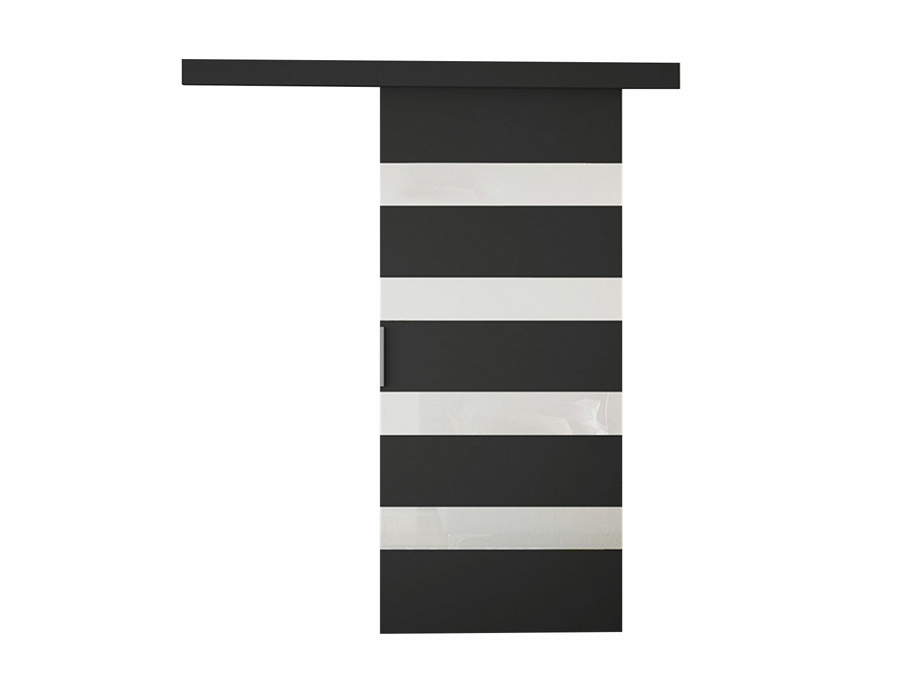 Schwebetür Closico 174 (Schwarz + Weiß)